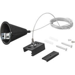 Tecnomat KIT 4 CAVI SOSPENSIONE RAIL PER SISTEMA A BINARIO CON GUIDA TRIFASE NERO 3 m