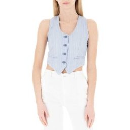 LIU JO Gilet monopetto cotone CELESTE 46