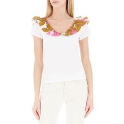 LIU JO T-shirt con volants BIANCO M