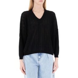 SOLOTRE Maglia scollo V NERO 2