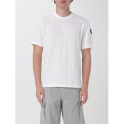 Blauer T-shirt in cotone con mini logo Bianco Taglia L