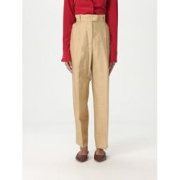 Max Mara Pantalone in misto seta Beige Taglia 42