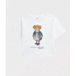 Ralph Lauren T-shirt in cotone Bear Bianco Taglia S