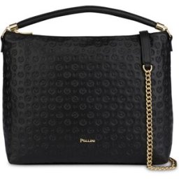Borsa a spalla Heritage Logo Embossed NERO, one_size, Pollini one_size