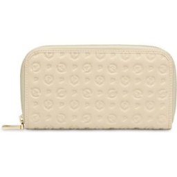 Portafoglio zip around Heritage Logo Embossed AVORIO, one_size, Pollini one_size