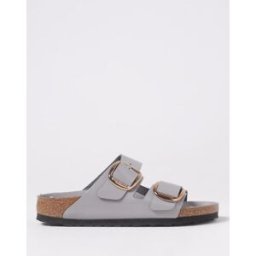 Birkenstock Sandalo Arizona Big Buckle in pelle spazzolata Grigio Taglia 35