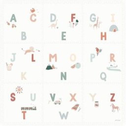 Tappeto Reversibile Play&Go EEVAA 180*180 Alphabet/terrazzo