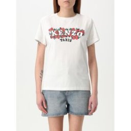 Kenzo T-shirt in cotone con logo Bianco Taglia S