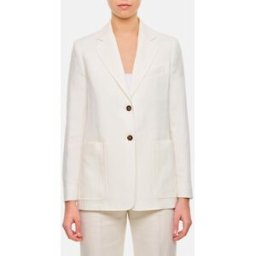 Max Mara Blazer in lino Bianco Taglia 44