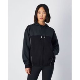 Champion Felpa Zip Up con cappuccio Nero Donna M