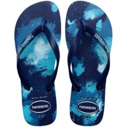 Havaianas Top Camu blu con logo azzurro