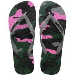 Havaianas Top Camu con stampa camouflage viola nera e militare