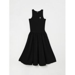 DKNY Abito in cotone lungo Nero Taglia 8