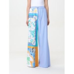 Moschino Pantalone in cotone stampato Blue Taglia 44