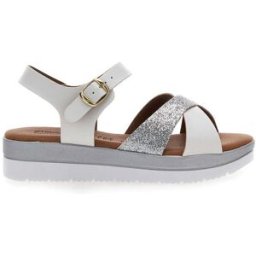 Sandali Bianchi e Argento con Fasce Incrociate PRIMA RIGA 8 39