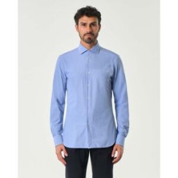 Xacus Camicia celeste in tessuto tecnico active tailor fit