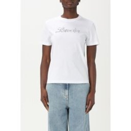 Lanvin T-shirt in cotone con applicazioni Bianco Taglia M