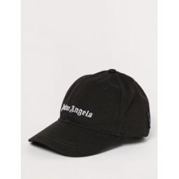Palm Angels Cappello in cotone con logo ricamato Nero Taglia 2