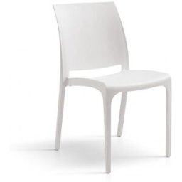 Pazzo Design Sedia Alberto set da 4 sedie bianco, Polipropilene