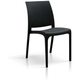 Pazzo Design Sedia Alberto set da 4 sedie Nero, Polipropilene