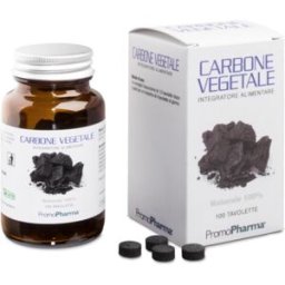 PROMOPHARMA SpA Carbone Vegetale 100 Tavolette PromoPharma - Integratore Alimentare
