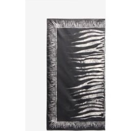 Roberto Cavalli Foulard In Seta Stampa Zebra - Female Sciarpe E Foulard Nero/bianco UNICA