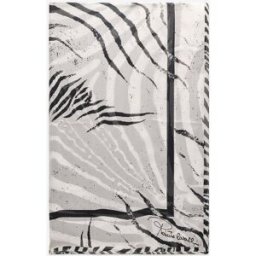 Roberto Cavalli Foulard In Seta Stampa White Tigresse - Female Sciarpe E Foulard Nero/bianco UNICA