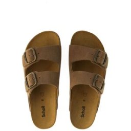 Scholl Ciabatte pelle scamosciata MARRONE 41