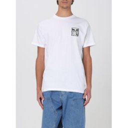 Obey T-shirt in cotone con logo Bianco Taglia L
