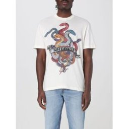 Just Cavalli T-shirt in cotone stampata Bianco Taglia M