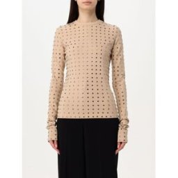 Sportmax T-shirt in jersey con strass Nudo Taglia M