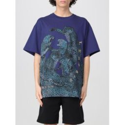Just Cavalli T-shirt in cotone stampata Blue Taglia XXL