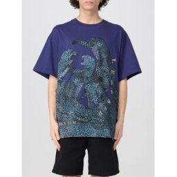 Just Cavalli T-shirt in cotone stampata Blue Taglia S