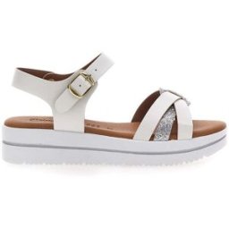 Sandali Bianchi e Argento con Fasce Incrociate Prima Riga 2 39