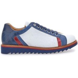 Scarpe Stringate Bianche e Blu In Vera Pelle Made in Italy Pittarello Plus PT325 41