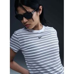 NIKE T-SHIRT CROPPED CHILL KNIT STRIPED