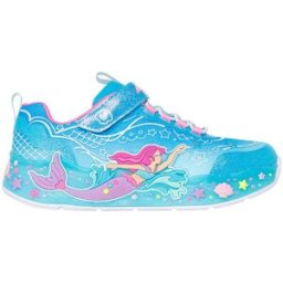 Sneakers Azzurre e Rosa Con Luci Skechers S-Lights Mermaid Dreams 35