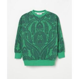 Etro Felpa a girocollo paisley Verde Taglia 10