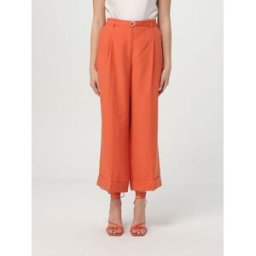 Liujo Pantalone cropped in misto lino Mattone Taglia 40