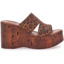 Ciabatte Leopardate Con Zeppa Effetto Legno Made in Italy PITTARELLO LOVE 5905/Z 40