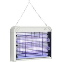 Outsunny Zapper per Insetti e Zanzare da 20W a Luci LED UV con Vassoio Rimovibile, in ABS e Metallo, 39x8x28 cm