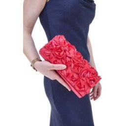 Pochette Fuxia con Fiori Applicati e Catena Dorata Removibile COVERI COLLECTION 0149-A --