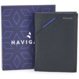 Portafoglio a Libro Nero con Porta Monete NAVIGARE PF881-48 --