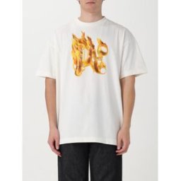 Palm Angels T-shirt in jersey con stampa logo Bianco Taglia S