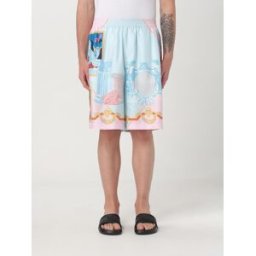 Versace Pantaloncino in seta stampata Azzurro Taglia 50