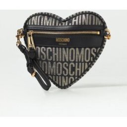 Moschino Borsa in tessuto jacquard e pelle Nero Taglia OS