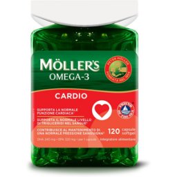 Moller's Omega 3 Cardio Integratore per la salute del cuore 120 Capsule
