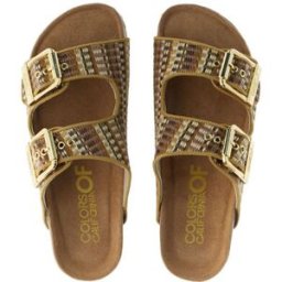 COLORS OF CALIFORNIA Ciabatte con fibbie MARRONE CHIARO 39