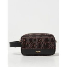 Moschino Beauty case in tessuto jacquard Marrone Taglia OS