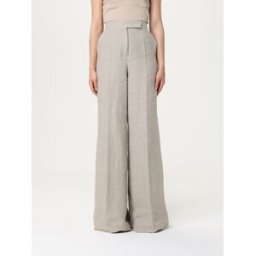 Max Mara Pantalone palazzo in lino Naturale Taglia 42